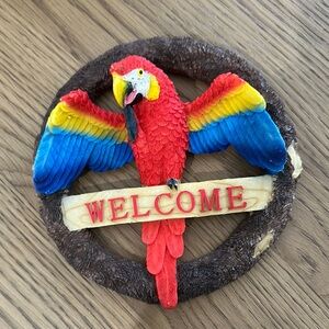 Colorful Parrot Welcome Sign